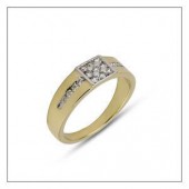 Beautifully Crafted Diamond Mens Ring with Certified Diamonds in 18k Yellow Gold - GR0017R